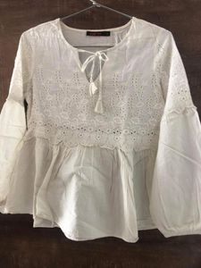 Woman’s Western Wear Cotton Schiffley Summer Top