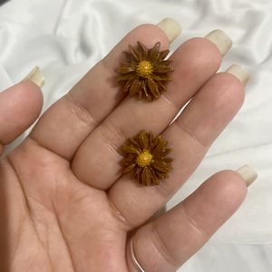 Brown Sunflower Stud