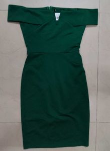 Green Off-Shoulder Dress