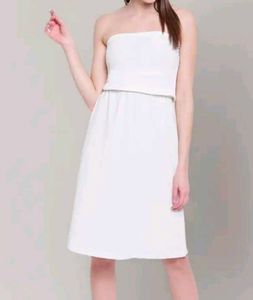 White Strapless Mini Dress
