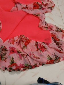 Ruffle Saree With Blouse