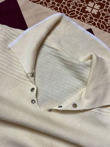 Vintage Cream Knit Short Sleeve Top