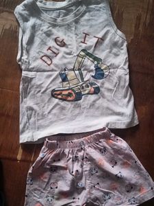 Toddler Boy's "Dig It" Tank & Panda Shorts Set