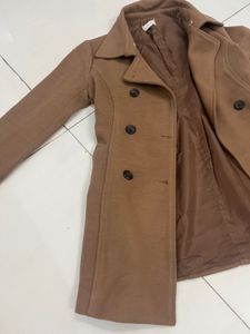 Brown Color Thigh Length Coat