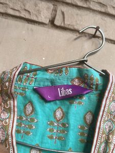 Libas Motifs Printed Sea Green Kurta Set