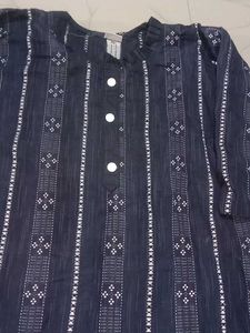 Stylish Navy Blue Kurta Set