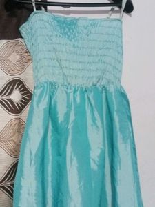Aqua Strapless Party Dress 💙