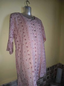 Size L/ XL 🎁Buy 2 Get 1 Free🎁Pink Printed Kurta