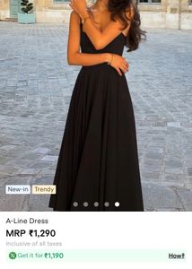 Elegant Black A-Line Dress