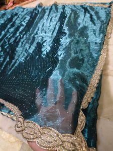 Soft Organza Saree With Blouse Piece Embellished
