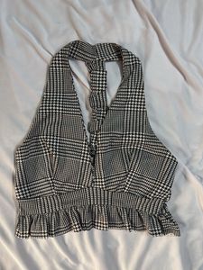 Bralette Check Pattern Top