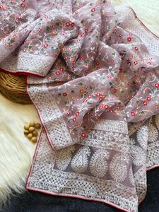 🆕️🆕️Organza chikankari saree
