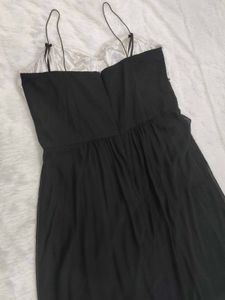 Elegant Black &amp; White Maxi Dress