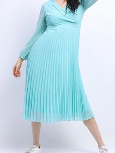 Pleated Chiffon Dress