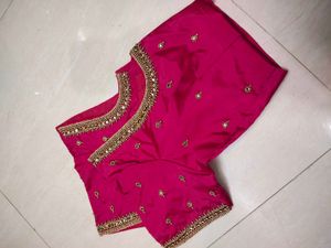 ✨Rani Pink Aari Maggam Blouse