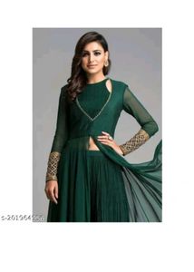 green kurti set
