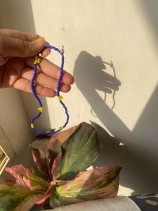 Navy Blue Small Beads Mala