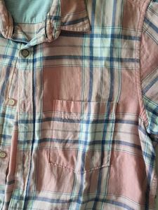 Pink Plaid Long Sleeve Button-Down