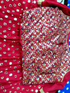 Elegant Pink Sequin Lehenga Choli