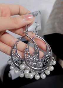Silver Pearl Drop Earrings
