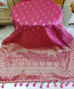 Elegant Pink Banarasi Saree