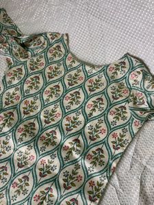 Boat Motif &amp; Floral Print Kurta