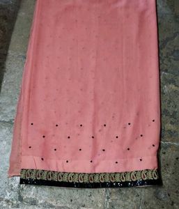 Elegant Peach Saree