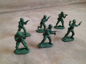 Vintage Green Army Men Figures