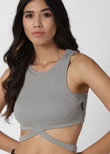 Stylish Grey Crop Top