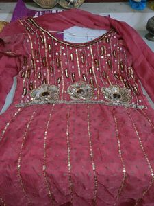 Beautiful Party Wear Kurta With Dupptta Heavy Work