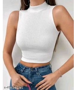 White Sleeveless Knit Top