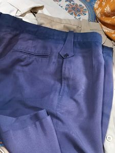 Blue Dress Pants Combo Of 3