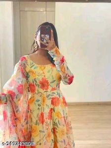 Floral Anarkali Kurta Set