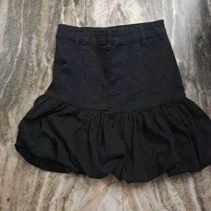 Black Ruffle Mini Skirt