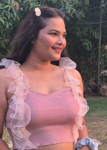 Cute Pink Ruffle Top