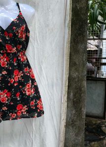 9210Floral Print Mini Dress