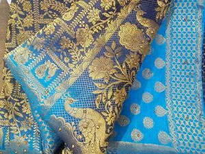 Royal Blue Banarasi Saree