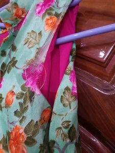 Pink Gown With Attached Vest