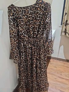 Leopard Print Midi Dress