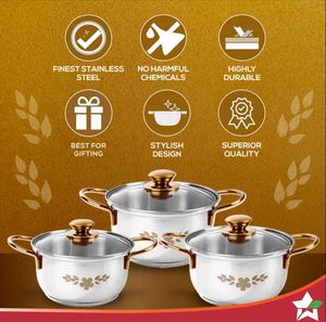 wonderchef Casserole Pots (Set of 3)