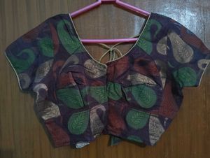 Purple Brocade Blouse