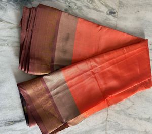 Maroon and Orange Traditional Sarees