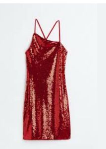 Red Sequin Mini Dress- H&amp;M