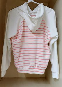 Pink Striped Active Wear Hoodie
