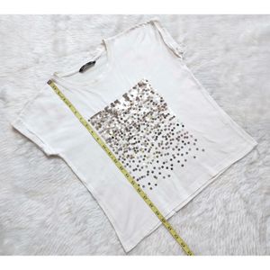 Zudio Size XS Party wear Sequin T-shirt