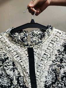 Patterned Long Sleeve Top