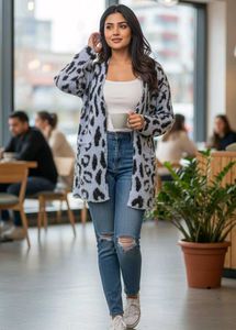 Stylish Leopard Print Shrug