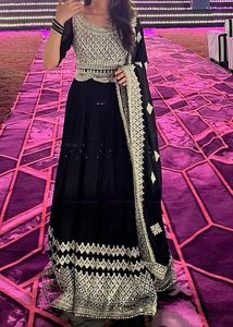 Black Embroidered Lehenga