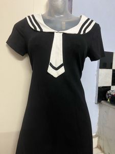 Pintrest korean Sailor Collar Mini Dress