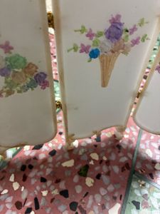 Imported Miniature Floral Screen Room Divider